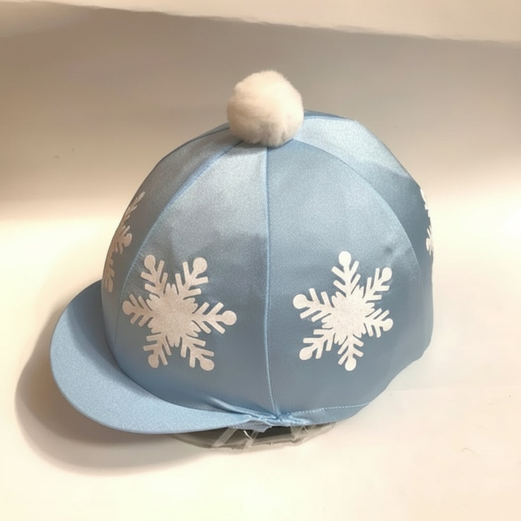 Capz Glitter Snowflake Lycra Skull Cover