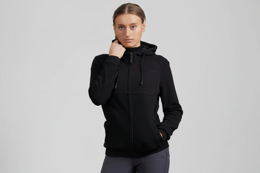 Premier Equine Legato Hooded Zip-Fill Sweatshirt Phantom Black uk10