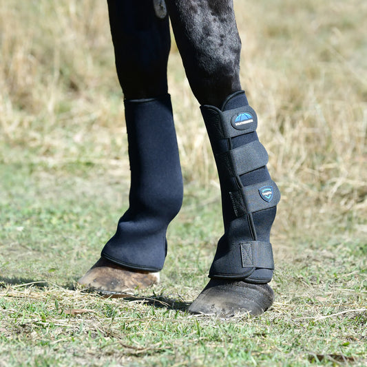 Weatherbeeta Tough-Tec Turnout Boots Black/Blue