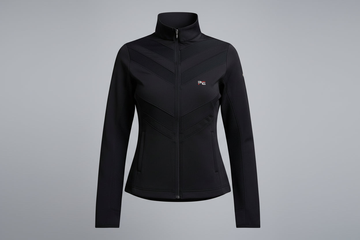Premier Equine Arclos Ladies Technical Long Sleeved Training Top Black Size 12