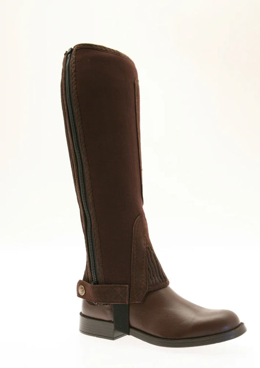 Tuffa Adult Cleveland Neoprene Half Chaps Brown