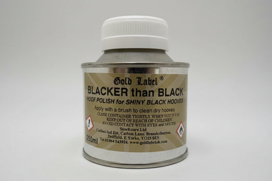 Gold Label Blacker Than Black Hoof Polish 250ml